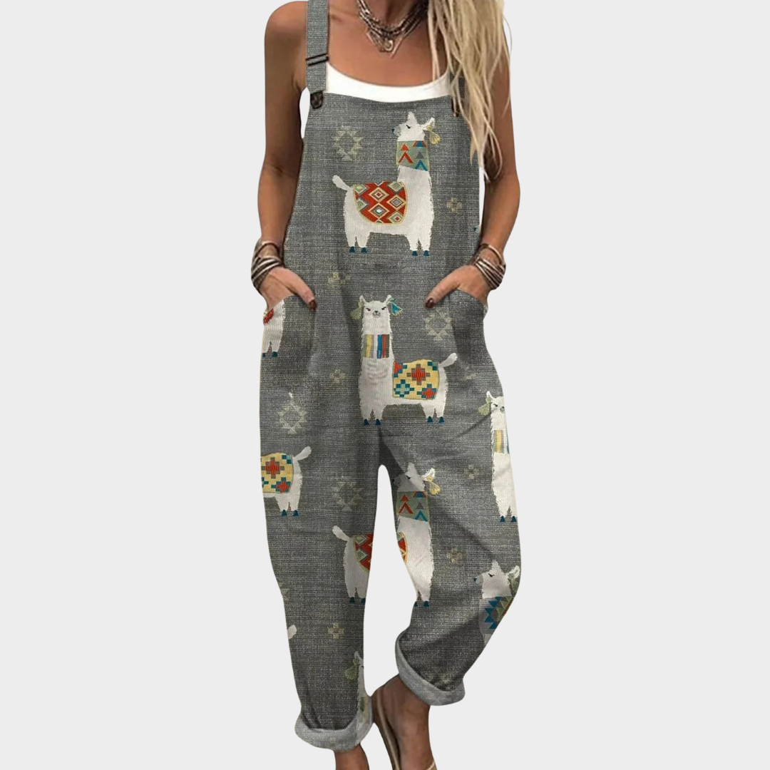 Amelia | Grey Llama Boho Radiance