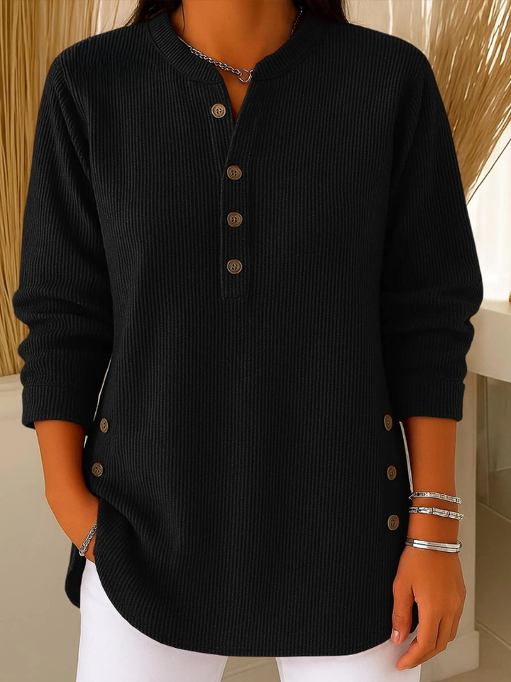 Jeanne | Button Henley Tunic