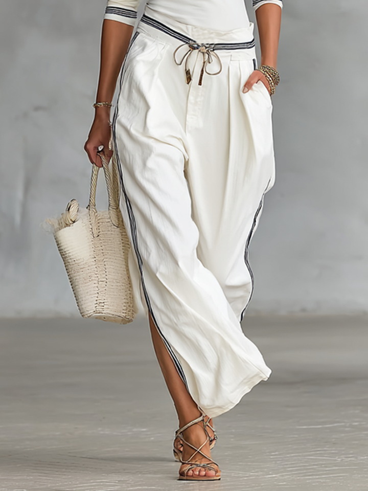 Sport Set Wide-Leg Drawstring Trousers