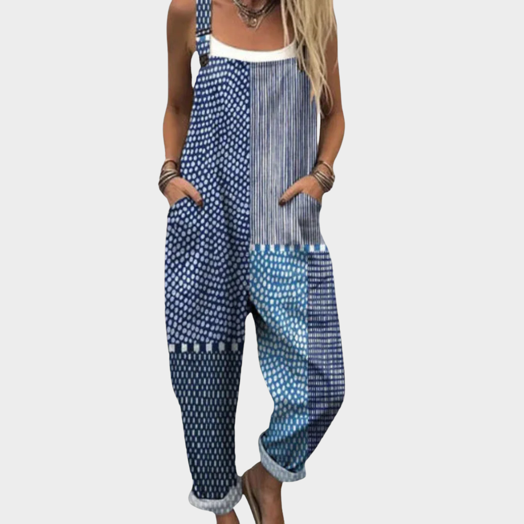 Isla | Graphic Blue Patchwork Beauty