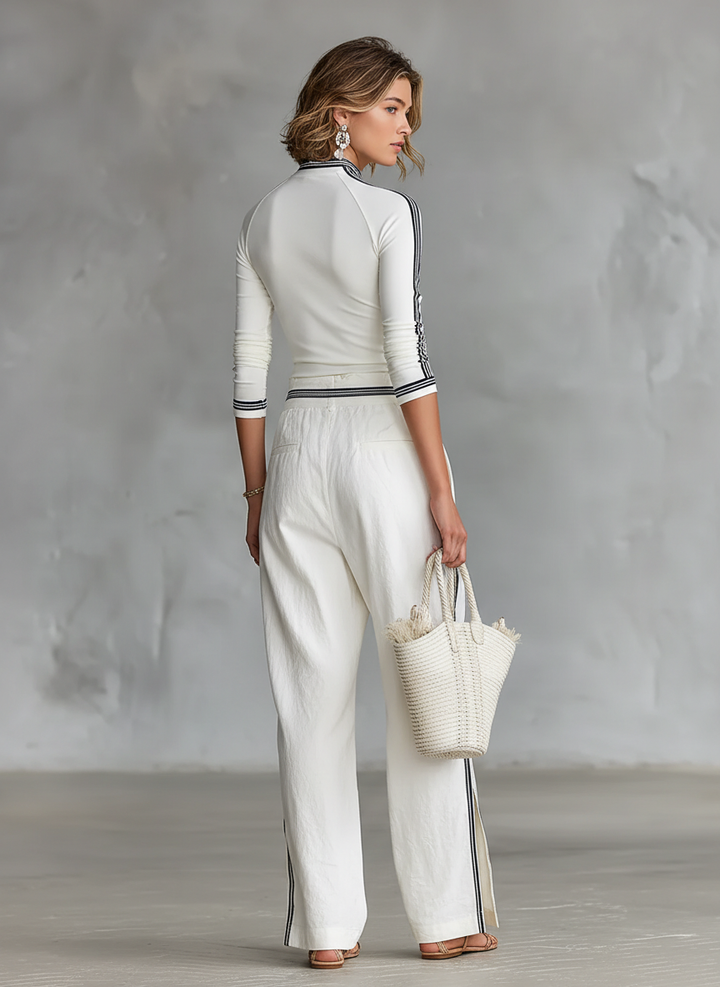 Sport Set Wide-Leg Drawstring Trousers